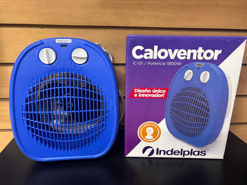 Caloventor Calefaccion 1800w Termostato Corte Bajo Consumo Azul