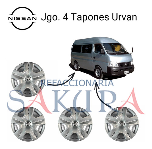 Kit Tapones Rueda Rin 15 PuLG. Urvan 2011