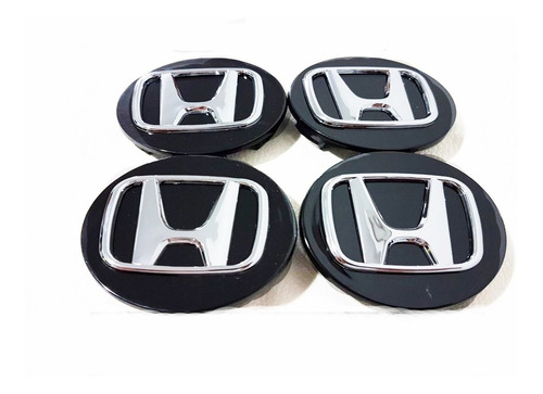 Centros De Llantas X4 Honda Civic 2012-2018 Lx Exs Si Negros