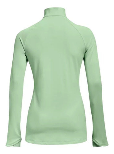 Sudadera Fitness Under Armour Coldgear 1/2 Zip Verde Mujer 1