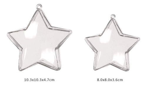 10 Cajas De Caramelos Transparentes Con Forma De Estrella Pa