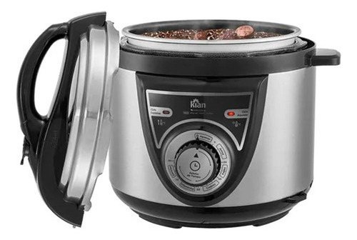 Panela De Pressão Elétrica Kian 4l Inox Acessórios Cor Preto Frequência 50 Hz X 60 Hz 127v