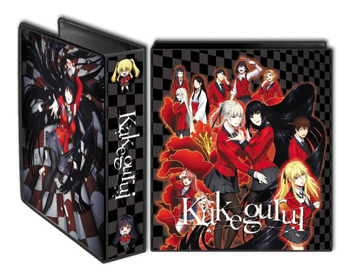  Carpeta Escolar N°3 + 6 Separadores Kakegurui M01 Anime