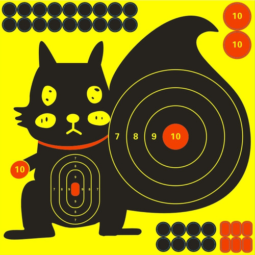 Set 10 Target Papel Tiro Al Blanco Rifle Postones Rifles Psp