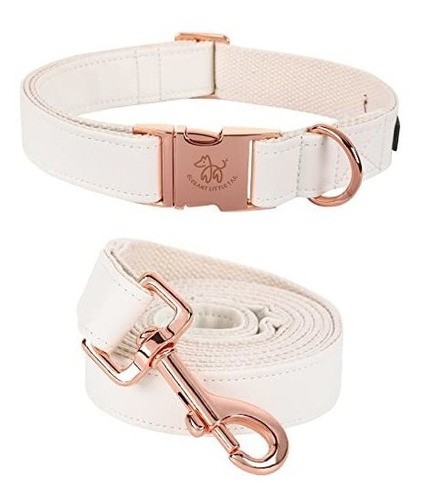 Elegante Pequeña Cola Collar De Perros Rosa Y Correa, 6z9zo