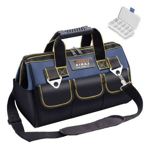 15 Inch Tool Bag With Shoulder Strap Wide Mouth For Men