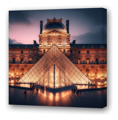 Cuadro 30x30cm Museo Del Louvre Arte Monumental Paris M3