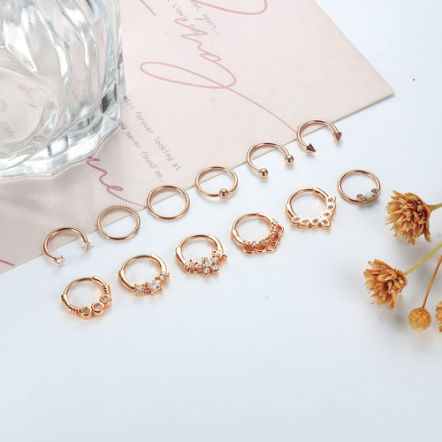 12pcs Aro De Clicker De Septum De 16g, Aro De Septum De...