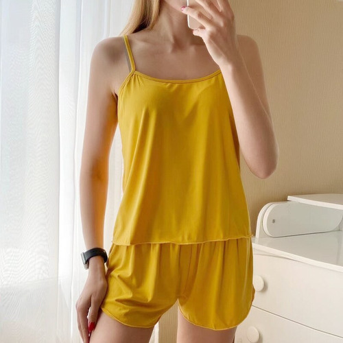 Pijama Para Mujer Conjunto De Pijama Y Pantalones Cortos Si