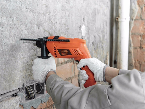 Taladro Percutor Black Decker 650w 13mm Vel Var Malet Hd650k