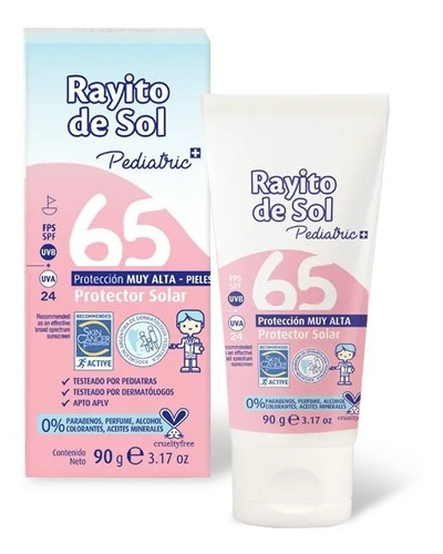 Protector Solar Fps 65 Sensible Rayito De Sol Pediatric 90 G