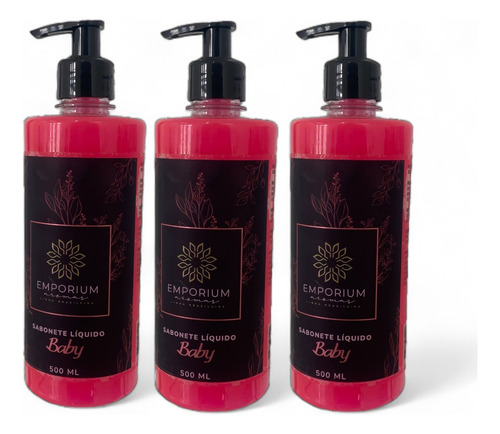 Kit Com 3 Sabonetes Líquidos 500ml Emporium Aromas