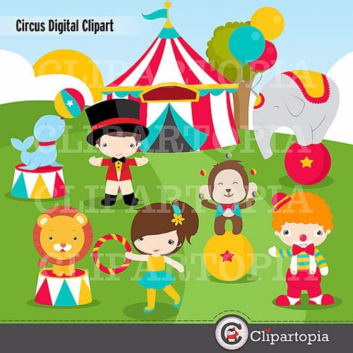 Kit Imprimible Circo Payasos Imagenes Clipart