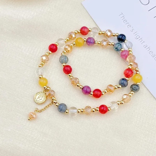 Aa Pulsera De Perlas Con Cuentas Para Mujer, Joyería