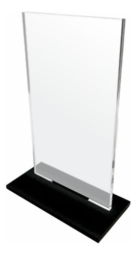 8 Troféu Acrílico Cristal Sem Personalização Liso 15x10cm