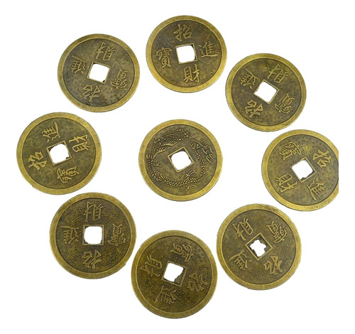 Monedas Chinas Antiguas De Feng Shui - Set De 10 Unidades