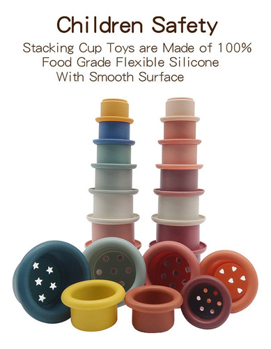 Juego De 7 Vasos Apilables Para Niños Pequeños, Juguetes Api