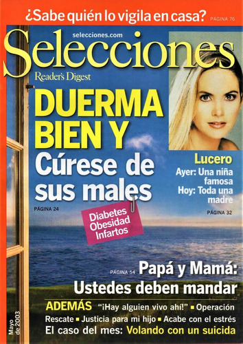Selecciones Mayo 2003 - Lucero - Duerma Bien Y Cúrese.