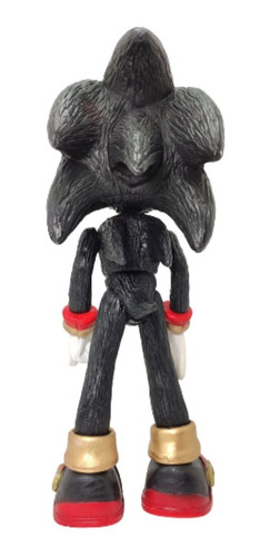Imagen 4 de 4 de Figura Sonic Shadow Articulado Juguete Erizo Negro Boom 27cm