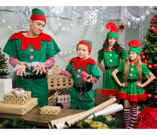 Navidad, Disfraz/cosplay, Holiday Elf, Duende Ayudante De Santa, Niña Pequeña