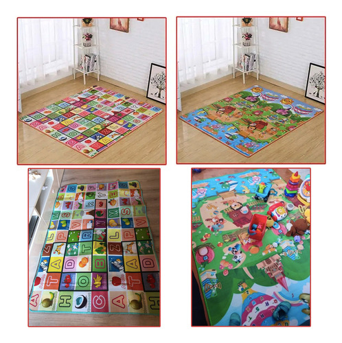 Tapete Colchoneta Didáctico Para Bebe 1.80m Doble Vista
