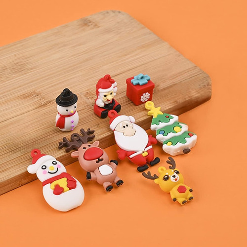 A 24 Piezas Mini Adornos Navideños, Para Manualidades