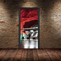 Comprar Vinilo Para Puerta Camino Road Viaje Rieles Tranvia Vini M6