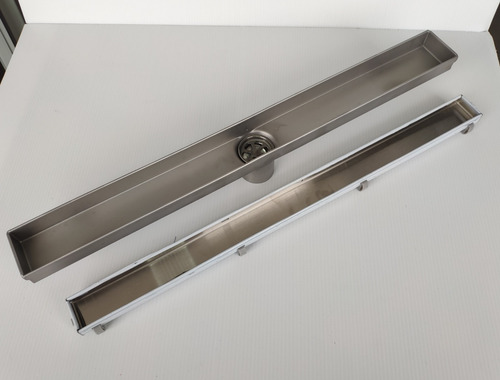 Ralo Linear 90 Cm Aço Inox Tampa Invisível Oculto Retangular Box Banheiro Luxo Não É Pvc Dona D.cor