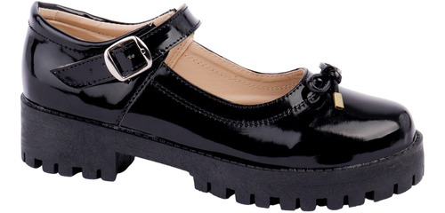 Fratello Zapato Escolar Mary Jane Negro Para Mujer 1058