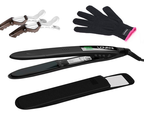 Plancha De Pelo De Titanio Con Doble Voltaje Y Apagado Autom