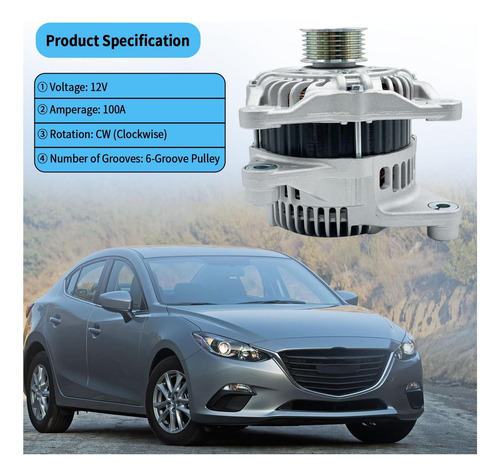 Alternador 12v 100a Para Mazda Cx-5, Alta Eficiencia