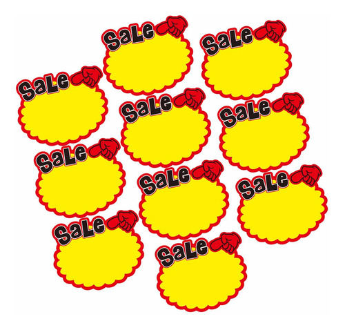 4 X 10 Pcs Placa De Etiqueta De Preço De Loja Estilo F