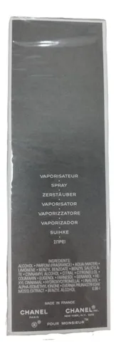 Chanel Pour Monsieur Eau De Toilette 100 ml para homens
