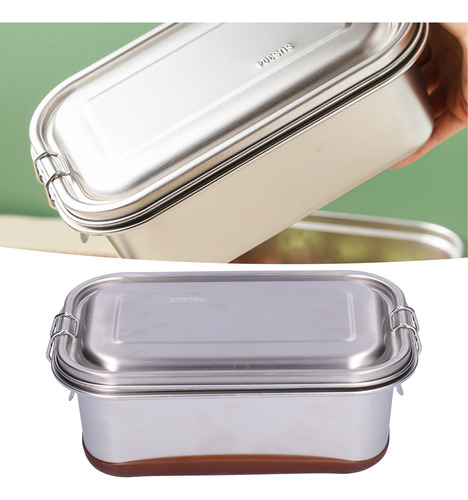Contenedor De Comida De Acero Inoxidable Bento Lunch A Prueb