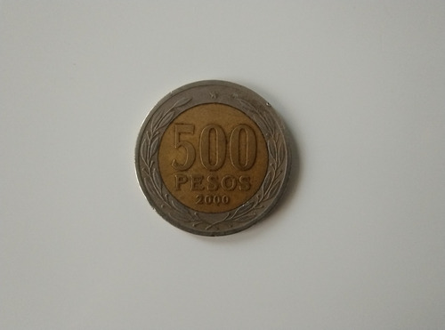 Moneda De 500 Pesos Chilena Año 2000