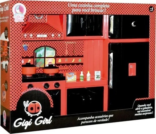 Imagem 2 de 2 de Cozinha Geladeira Fogão Infantil Gigi Completa - 703