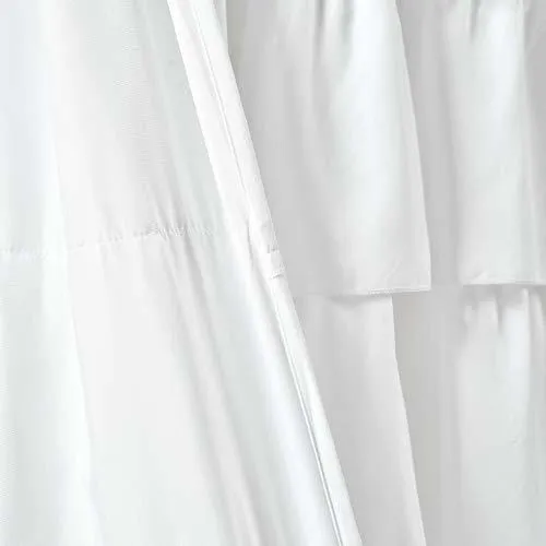 Decoración Exuberante, Cortina De Ventana Con Volantes Blanc