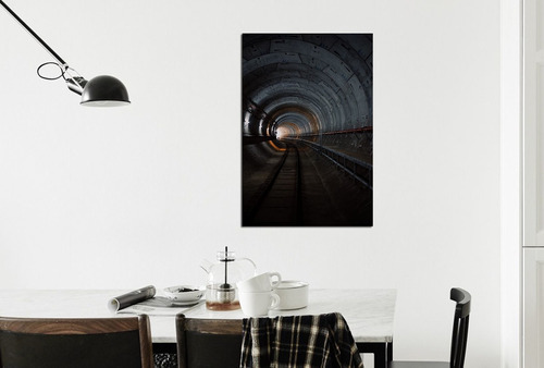 Vinilo Decorativo 40x60cm Tunel Ciudad Vacio Infinito M7