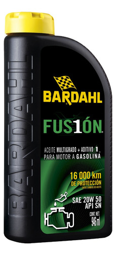 Aceite Bardahl Fusión 16,000 Km, 20w50 Sn, 946ml 12 Piezas