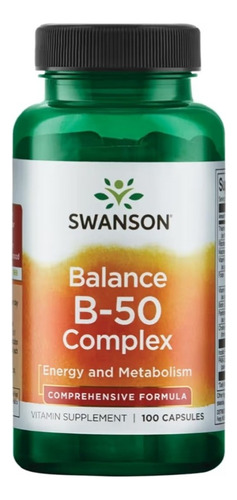 Nuevo Vitamina B-50 Swanson 100 Capsulas Stok