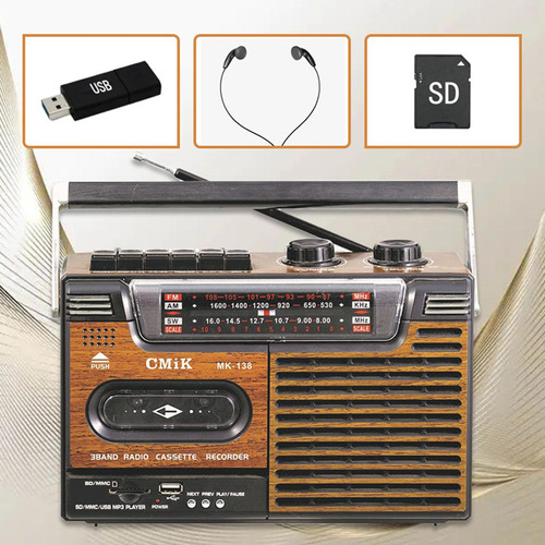 Leitor De Cassetes Gravador De Fita, Walkman Para Casa,