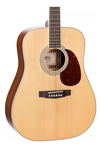 Guitarra Acústica Cort Earth 100 Natural Satin Cuerdas Acero Orientación De La Mano Derecha