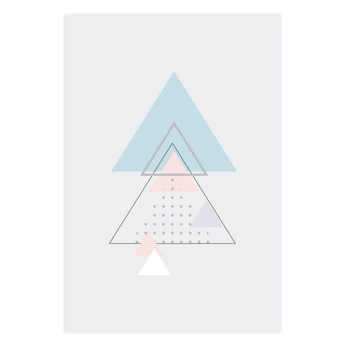 Imagem 5 de 5 de Kit Placas Decoração Minimalista Alce Cinza E Rosa 30x40cm