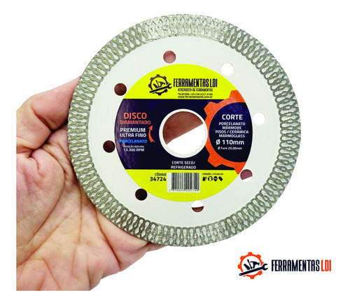 3 Disco Corte Diamantado Best Quality Ultrafino 110mm Ldi