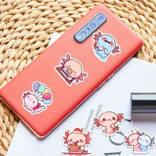 Ajolotes 50 Stickers Ajolotes Kawaii Ajolotes