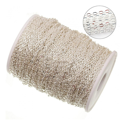 Rollo De Cadena Para Manualidades, Extensiones, Color Plata