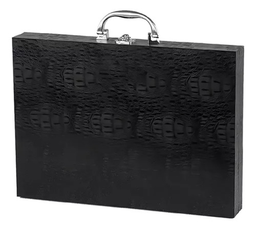 Faqueiro Inox Maleta Madeira Garfo Faca Colher 24 Peças