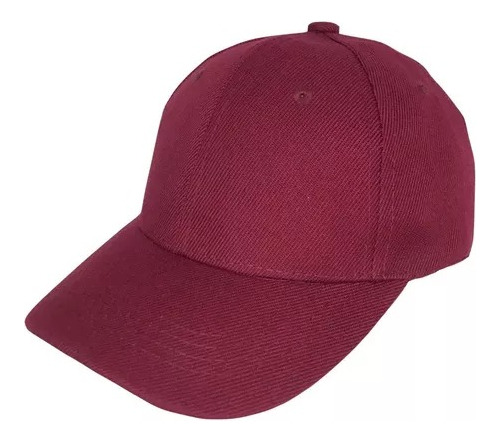 Gorra Cap Lisa De Algodón En Color Rojo Vino Unitalla