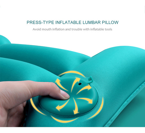 Almohada Ergonómica Con Soporte Lumbar Inflable Para Viajes