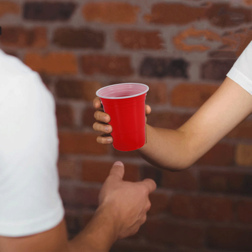 Juego De 50 Vasos De Plástico Desechables De Color Rojo, 50